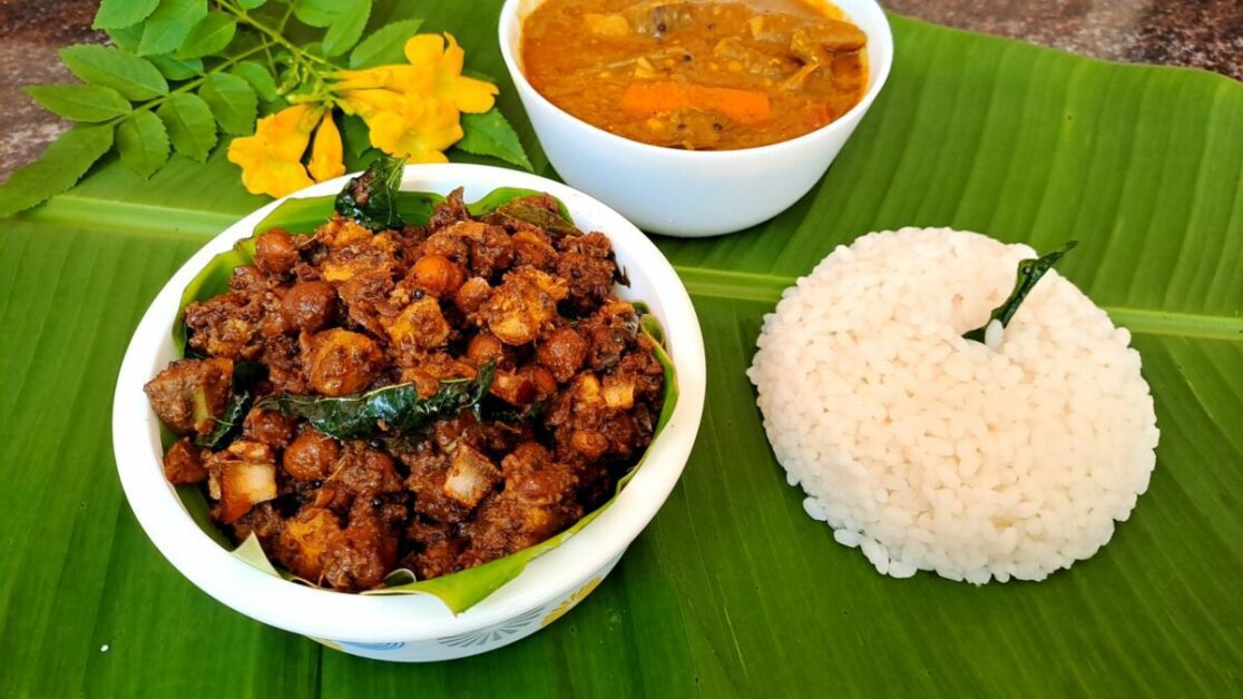 Kootu Curry and boiled rice combo