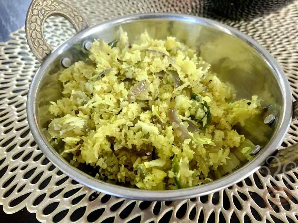 Cabbage Thoran With Coconut