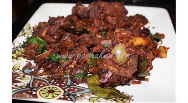 Attirachi Varuval(Mutton Stir Fry) Recipe - pachakam.com